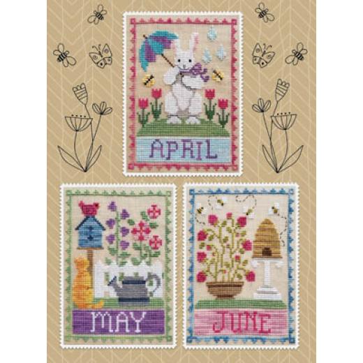 Waxing Moon Designs - Monthly Trios - April, May, June