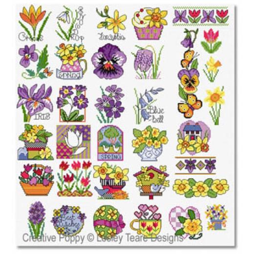 Lesley Teare - Spring Flower Motifs