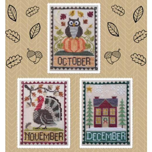 Waxing Moon Designs - Monthly Trios - October, November, December