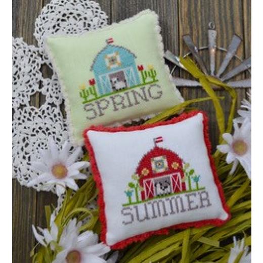 Annie Beez Folk Art - Bitty Barns Spring & Summer