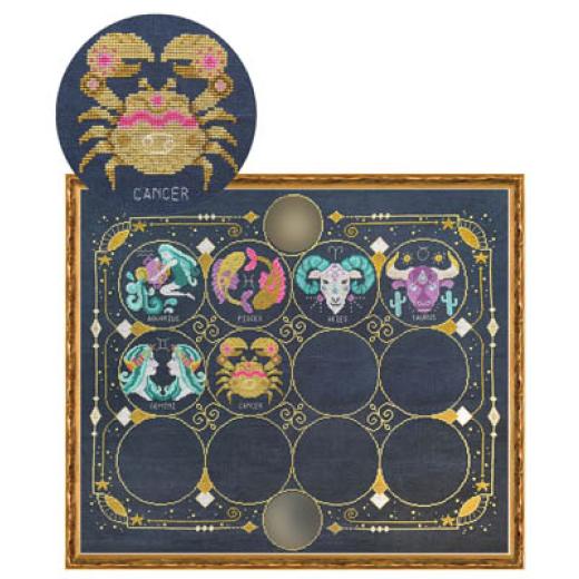 Tiny Modernist - Zodiac Signs 6 Stickvorlage)