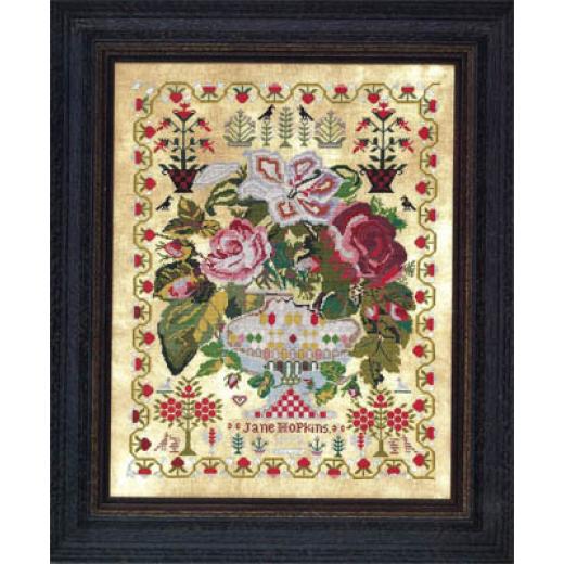 Hands Across The Sea Samplers - Jane Hopkins 1875