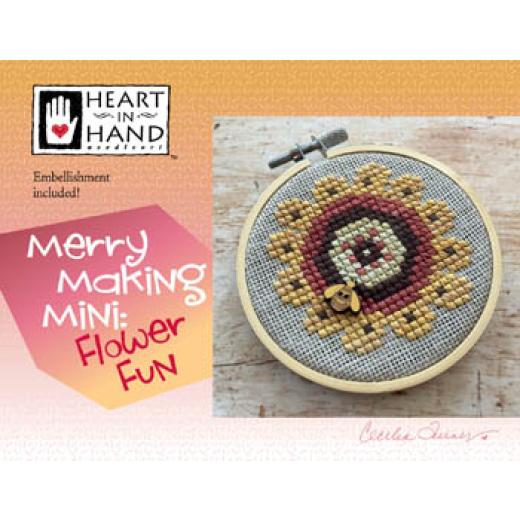 Heart In Hand Needleart - Merry Making Mini - Flower Fun (w/emb)
