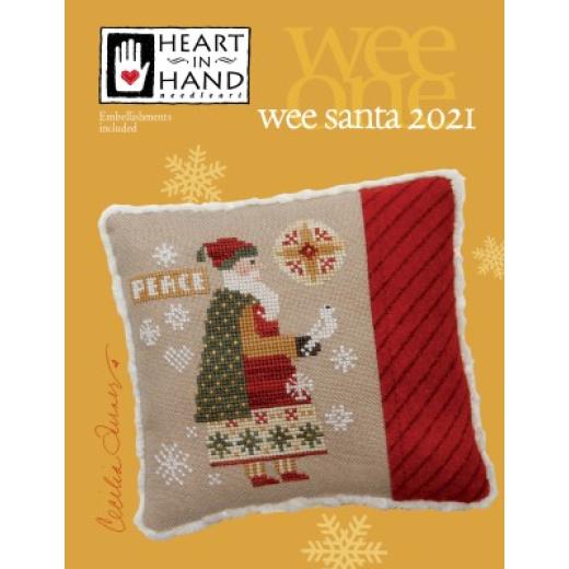 Heart In Hand Needleart - Wee Santa 2021 (w/emb)