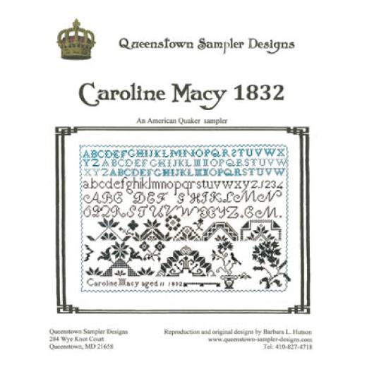 Queenstown Sampler Designs - Caroline Macy 1832