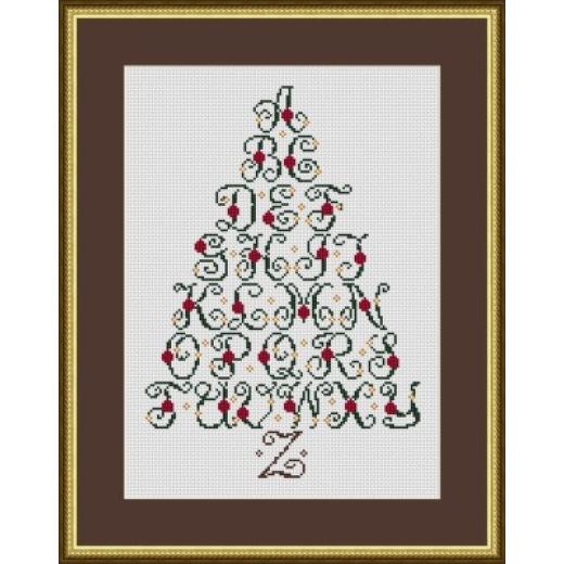 Happiness Is Heartmade - Christmas Tree Alphabet Holiday Sampler