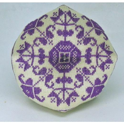 Praiseworthy Stitches - Tulips & Iris Biscornu