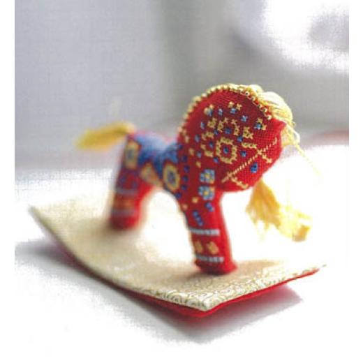 Cotton Pixels - Red Rocking Horse