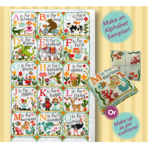 Tiny Modernist - Happy Alphabet 5 MNO (Stickvorlage)