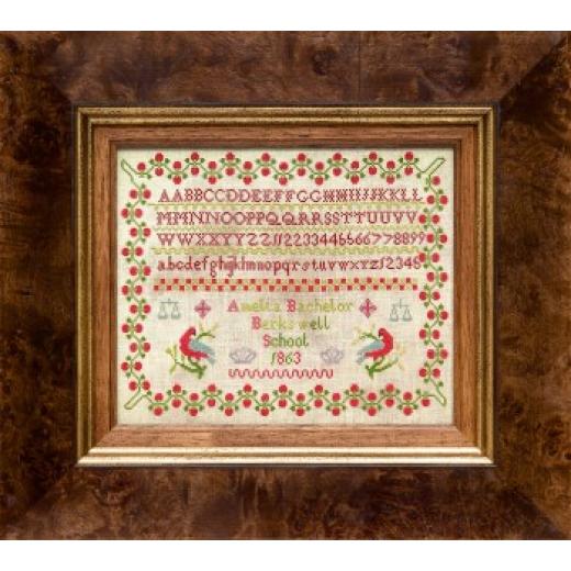 Hands Across The Sea Samplers - Amelia Bachelor 1863