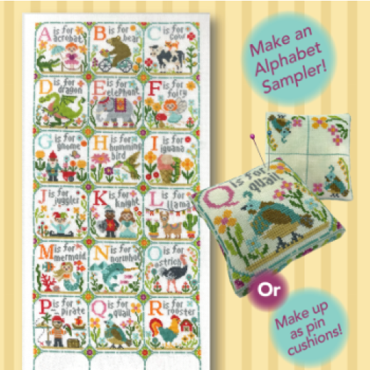 Tiny Modernist - Happy Alphabet 6 PQR (Stickvorlage)