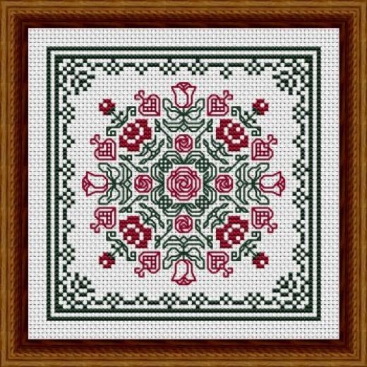 Happiness Is Heartmade - June Hearts Square With Red Roses