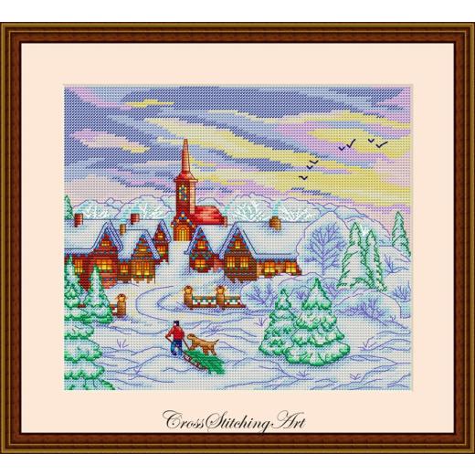 Cross Stitching Art - Winter Calm