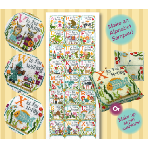 Tiny Modernist - Happy Alphabet 8 VWX (Stickvorlage)