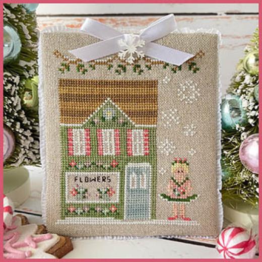 Stickvorlage Country Cottage Needleworks - Nutcracker Village 10 Dew Drop Flower Shop