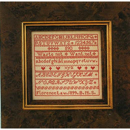 Hands Across The Sea Samplers - Florence Law 1899