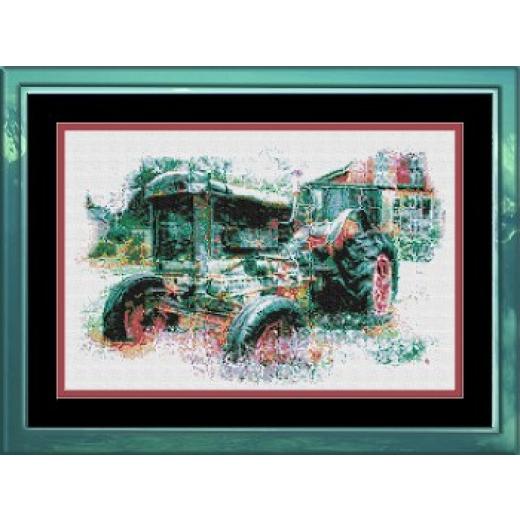 Stickvorlage Ronnie Rowe Designs - Old Green Tractor