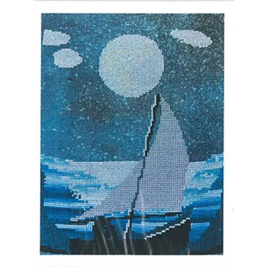 Stickvorlage Salty Stitcher Designs - Moonlight Sail