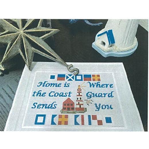 Stickvorlage Salty Stitcher Designs - Coast Guard Home