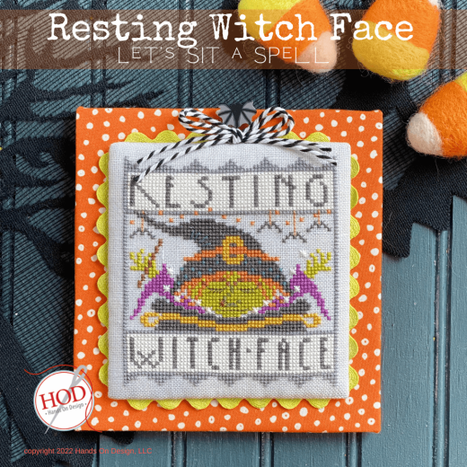 Stickvorlage Hands On Design - Resting Witch Face