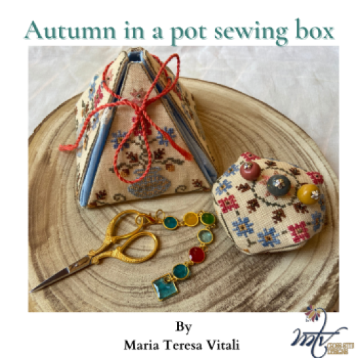 Stickvorlage MTV Designs - Autumn In A Pot Sewing Set