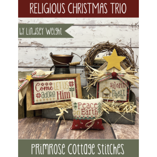 Stickvorlage Primrose Cottage Stitches - Religious Christmas Trio 