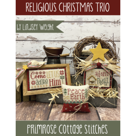 Stickvorlage Primrose Cottage Stitches - Religious Christmas Trio