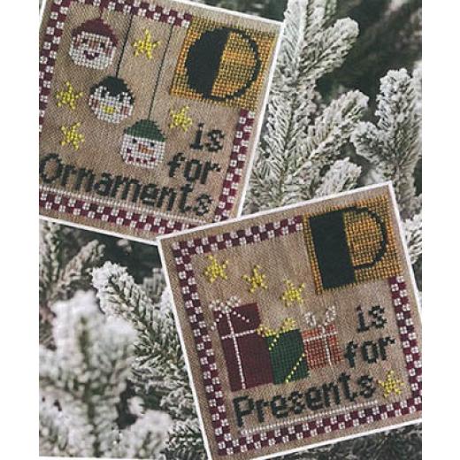 Stickvorlage Romys Creations - Christmas Alphabet - O & P