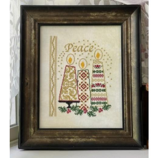 Stickvorlage Jan Hicks Creates - Peace Christmas Candles