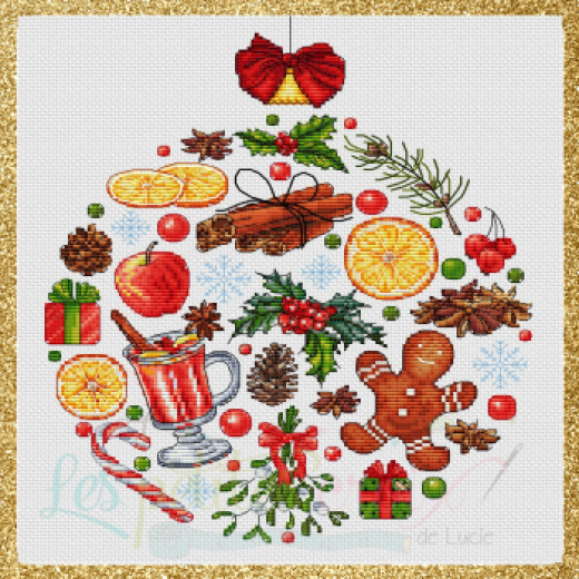 Christmas Ball 2022 - Les Petites Croix De Lucie (Stickvorlage)