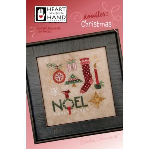 Stickvorlage Heart In Hand Needleart - Doodles - Christmas (w/emb)