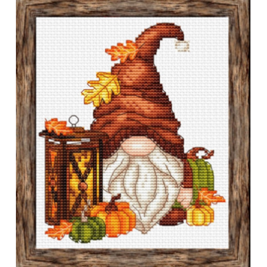 Autumne Gnome 2 - Les Petites Croix De Lucie (Stickvorlage)