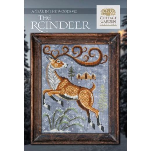 Year In The Woods 12 The Reindeer - Cottage Garden Samplings (Stickvorlage)