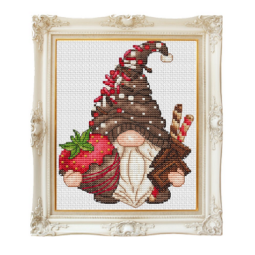 Stickvorlage Les Petites Croix De Lucie - Chocolate Strawberry Gnome