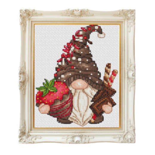 Chocolate Strawberry Gnome - Les Petites Croix De Lucie (Stickvorlage)