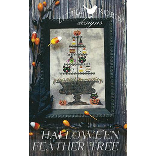 Stickvorlage Little Robin Designs - Halloween Feather Tree