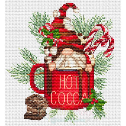 Hot Cocoa Gnome 2022 - Les Petites Croix De Lucie (Stickvorlage)