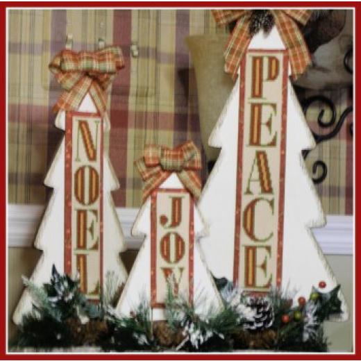 Stickvorlage Hinzeit - Noel, Joy And Peace