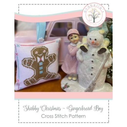 Shabby Christmas Gingerbread Boy - Anabellas (Stickvorlage)