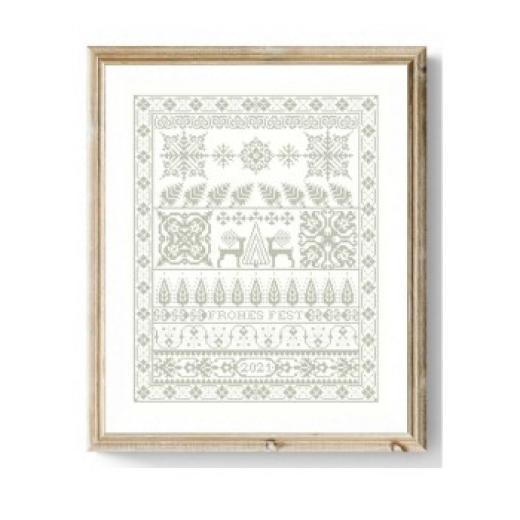 Stickvorlage The Wishing Thorn - Frohes Fest (Happy Holidays) German Sampler