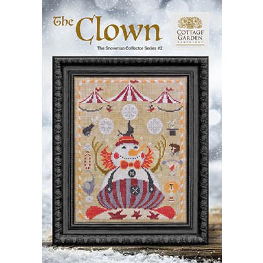 Stickvorlage Cottage Garden Samplings - Snowman Collector 2 - The Clown