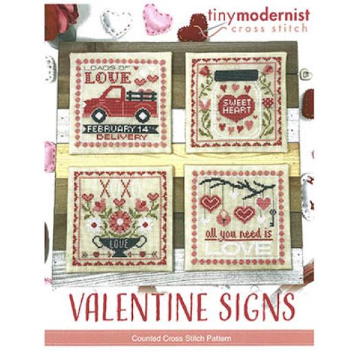 Stickvorlage Tiny Modernist Inc - Valentine Signs