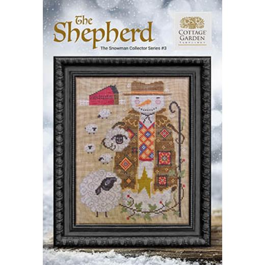 Stickvorlage Cottage Garden Samplings - Snowman Collector 3 - The Shepherd