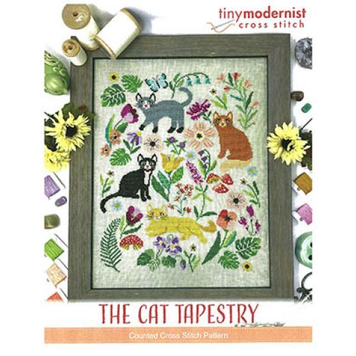 Stickvorlage Tiny Modernist Inc - Cat Tapestry