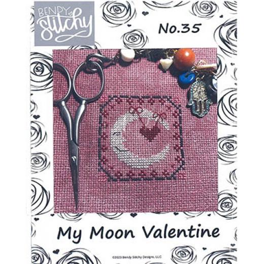 Stickvorlage Bendy Stitchy Designs - My Moon Valentine