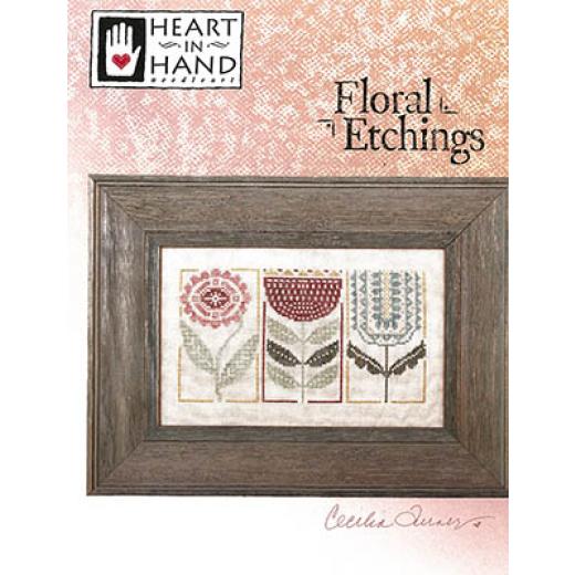 Stickvorlage Heart In Hand Needleart - Floral Etchings