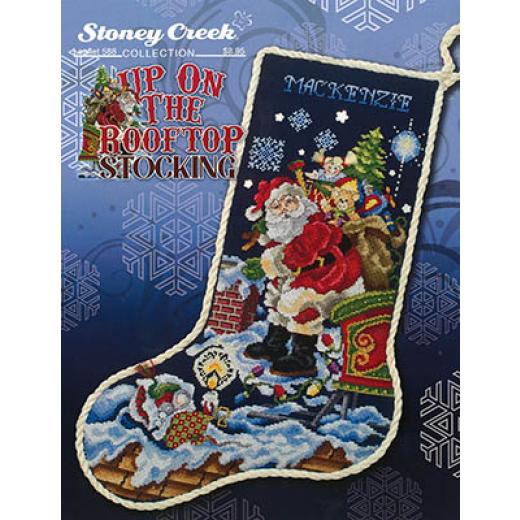 Stickvorlage Stoney Creek Collection - Up On The Rooftop Stocking