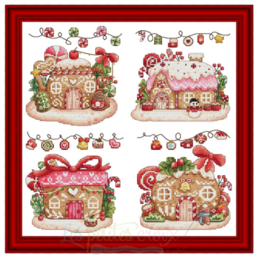 Gingerbread Houses - Les Petites Croix De Lucie (Stickvorlage)