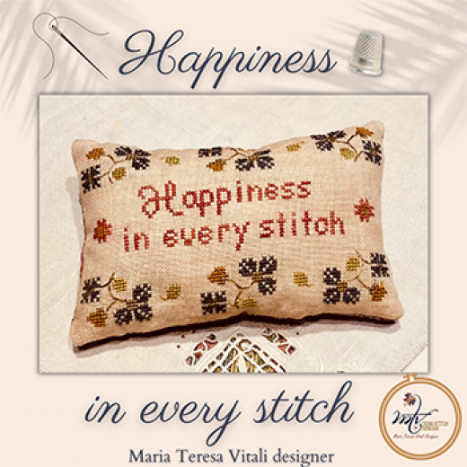 Stickvorlage MTV Designs - Happiness In Every Stitch