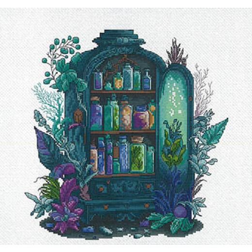 Apothecary Cabinet - Les Petites Croix De Lucie (Stickvorlage)
